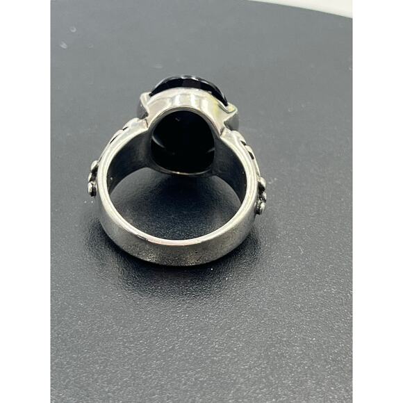 Silpada 925 Sterling Silver Black Chalcedony Ring Sz 8.5, 10.13 grams #R1410 - Picture 6 of 8
